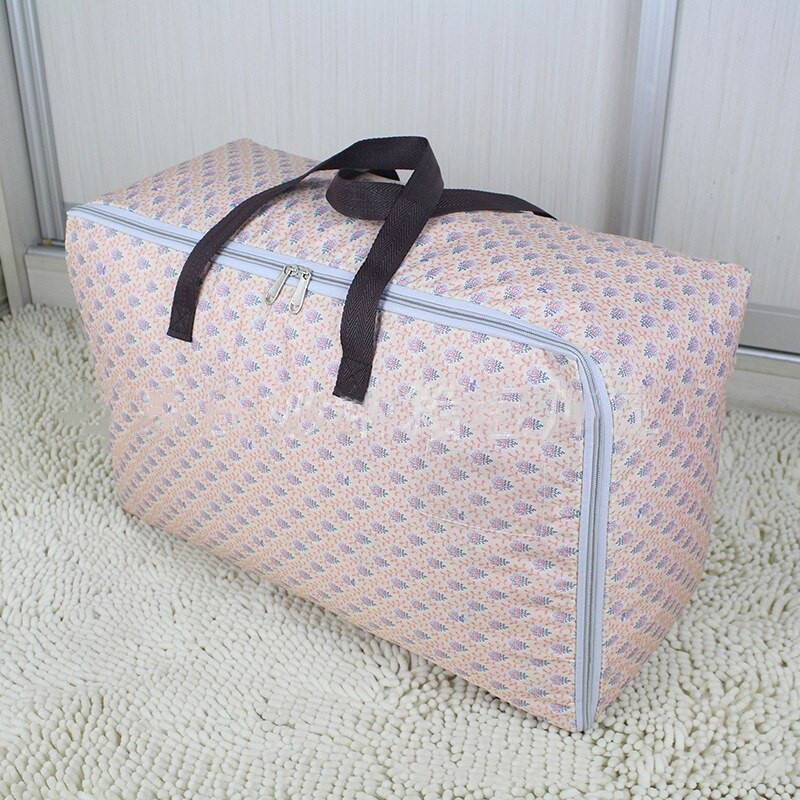 Háztartási ruházat Nedvességálló tárolótáska Kis, friss nyomtatási mintás hordozható csomagolótáska, nagy kapacitású paplantároló táska