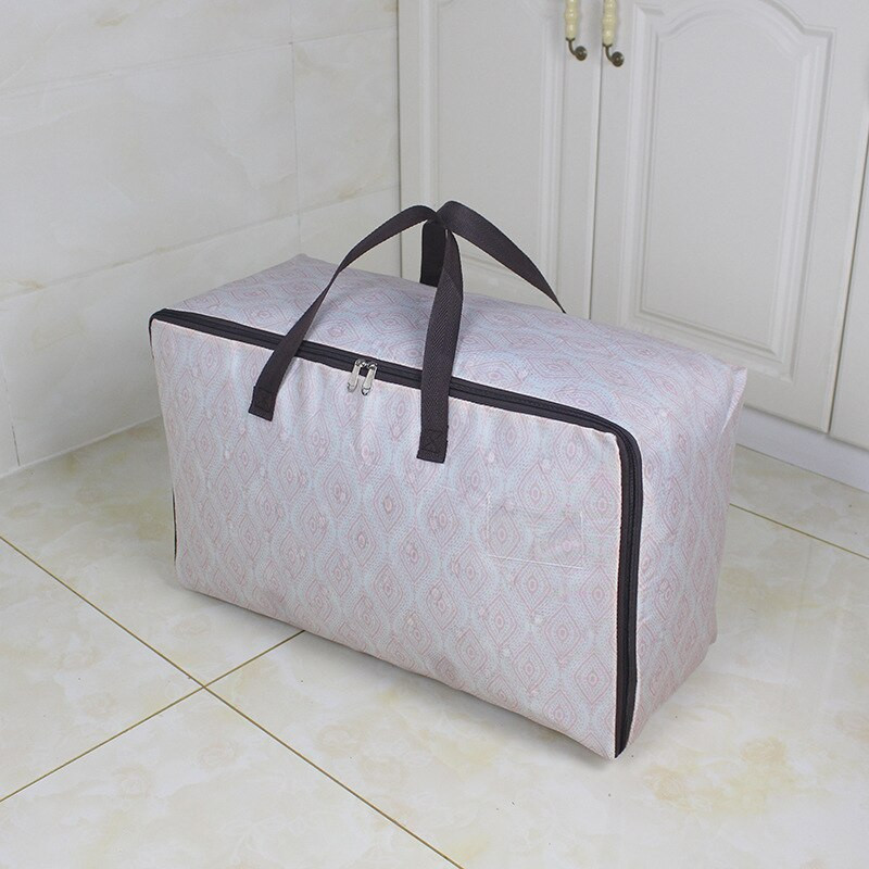 Háztartási ruházat Nedvességálló tárolótáska Kis, friss nyomtatási mintás hordozható csomagolótáska, nagy kapacitású paplantároló táska