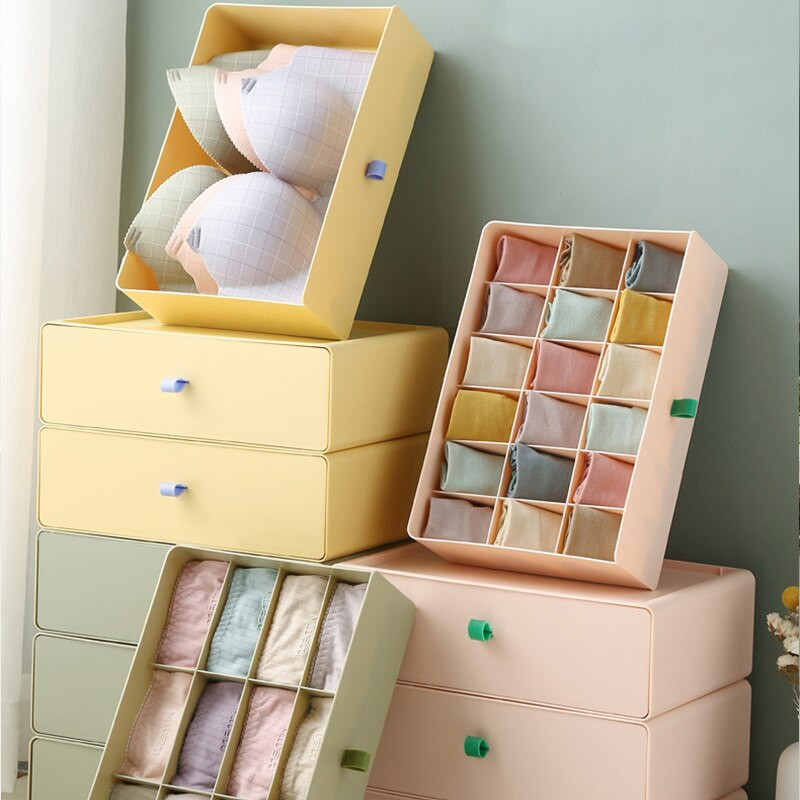 Cutie de depozitare lenjerie dulap dulap șosete pantaloni scurți sutien organizator sertar acasă despărțitor sertar cutie de depozitare lenjerie intimă