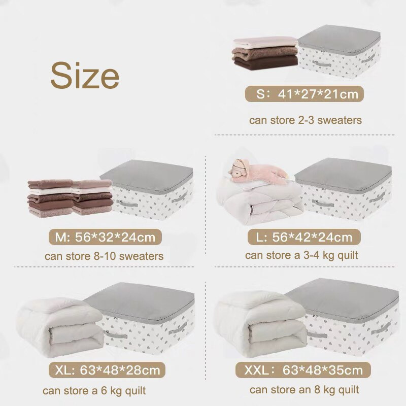 Összehajtható ruhák paplan tároló táskák szervező párna takaró Boite termékcsalád nagy kapacitású ruhatároló táska otthoni szervező