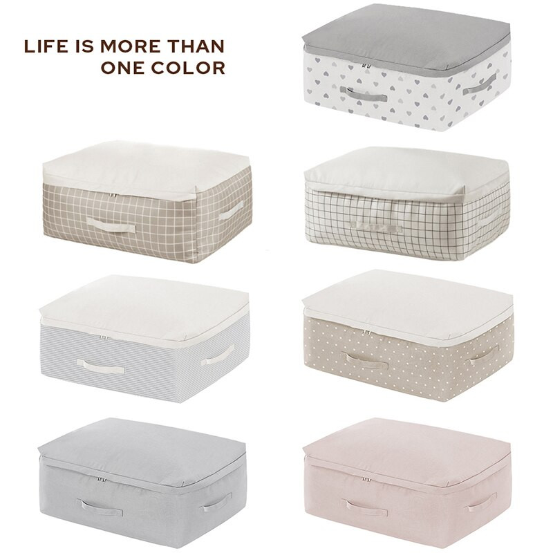 Összehajtható ruhák paplan tároló táskák szervező párna takaró Boite termékcsalád nagy kapacitású ruhatároló táska otthoni szervező