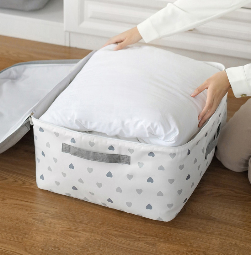 Összehajtható ruhák paplan tároló táskák szervező párna takaró Boite termékcsalád nagy kapacitású ruhatároló táska otthoni szervező