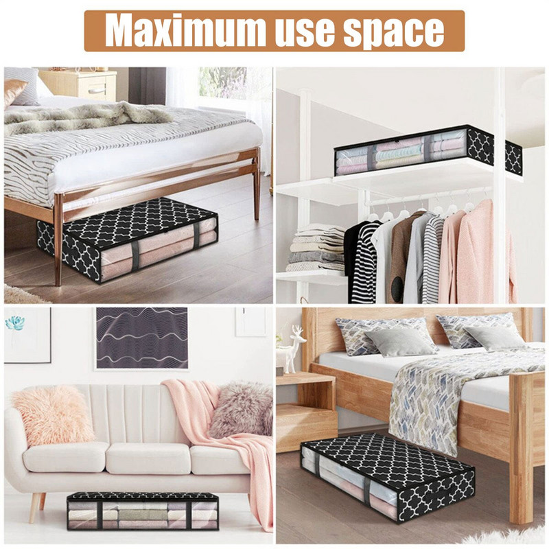 Чанти за съхранение под леглото Органайзери Прахоустойчива чанта за съхранение Контейнер Сгъваема юрганка Чанта за съхранение на дрехи Домакински консумативи