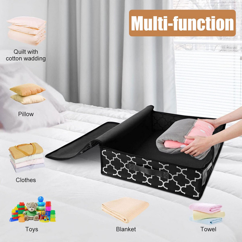 Чанти за съхранение под леглото Органайзери Прахоустойчива чанта за съхранение Контейнер Сгъваема юрганка Чанта за съхранение на дрехи Домакински консумативи