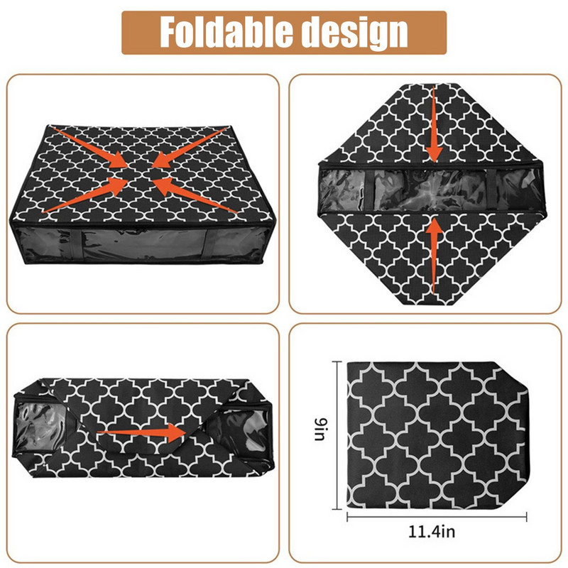 Чанти за съхранение под леглото Органайзери Прахоустойчива чанта за съхранение Контейнер Сгъваема юрганка Чанта за съхранение на дрехи Домакински консумативи