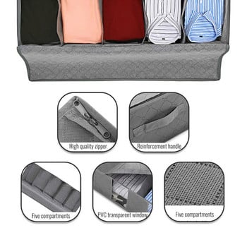 Нетъкан текстил Чанта за съхранение под леглото Одеяло Кошче за съхранение на дрехи Кутия Разделител Сгъваем гардероб Органайзер Контейнер за дрехи Голям