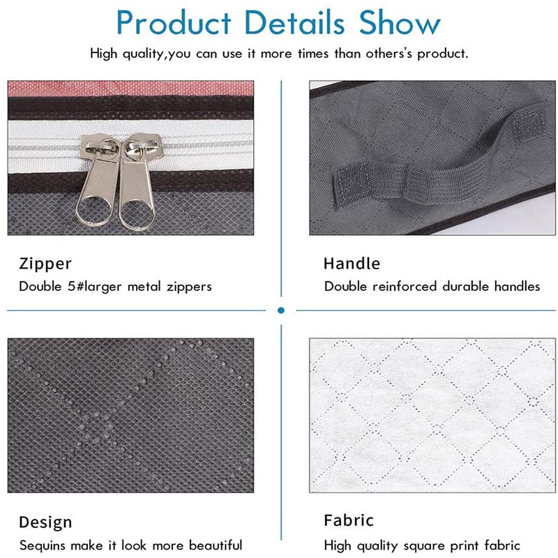 Ágy alatti tároló fiók rendszerező Nem szőtt tárolódoboz Ruházat takarók Cipő Elválasztó Tartály Paplantáskák Tartó Szervező