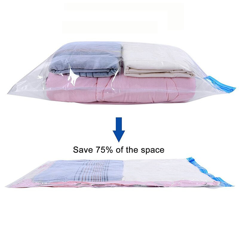 4 vnt./komplektas Vakuuminis drabužių laikymo krepšys Rankoms vyniojamas drabužių kompresinis organizatorius Nešiojami kelioniniai maišeliai
