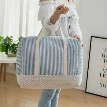 Удебелена чанта за съхранение на дрехи от памучно бельо, перяща се чанта-органайзер, мека кутия за съхранение, голяма чанта за опаковане на подвижен багаж