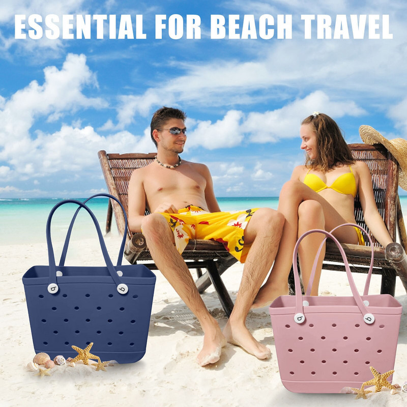 Eriti suur rannakott suvine EVA-korv naiste silikoonist rannakott aukudega hingav kott Ostukorv