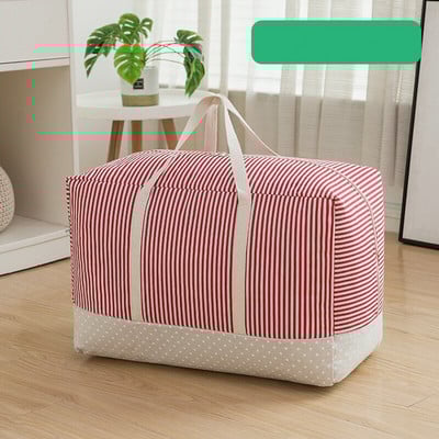 Mėlyna juostelė spintos laikymo krepšiai Nešiojami bagažo laikikliai Drabužiai Apdailos krepšys Antklodė Pakuotės Dėklas Patvari rankinė su užtrauktuku