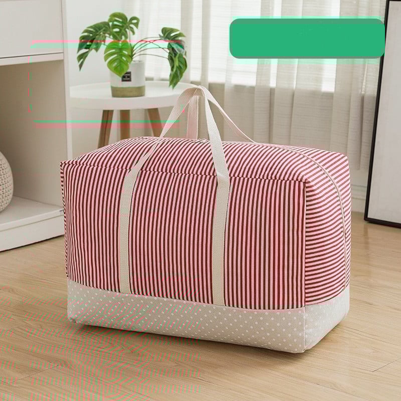 Mėlyna juostelė spintos laikymo krepšiai Nešiojami bagažo laikikliai Drabužiai Apdailos krepšys Antklodė Pakuotės Dėklas Patvari rankinė su užtrauktuku