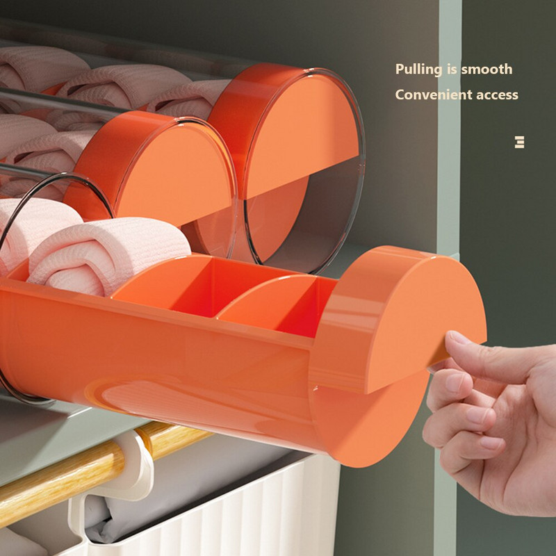 Cutie de depozitare pentru lenjerie de corp tip sertar Sosete Organizator de depozitare pentru chiloți 6 celule Cutie de depozitare pentru dulap cu sertar transparent pentru acasă