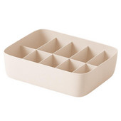 Organizator împărțit cu șosete, cu 10 compartimente, cutie de depozitare pentru lenjerie de corp, cu capac rezistent la praf, pentru eșarfe, șosete, cravate, sutiene, lenjerie de corp