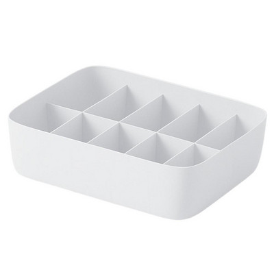 Organizator împărțit cu șosete, cu 10 compartimente, cutie de depozitare pentru lenjerie de corp, cu capac rezistent la praf, pentru eșarfe, șosete, cravate, sutiene, lenjerie de corp