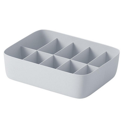 Organizator împărțit cu șosete, cu 10 compartimente, cutie de depozitare pentru lenjerie de corp, cu capac rezistent la praf, pentru eșarfe, șosete, cravate, sutiene, lenjerie de corp