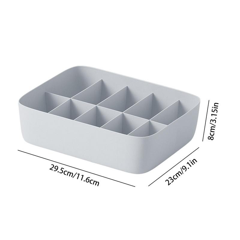 Organizator împărțit cu șosete, cu 10 compartimente, cutie de depozitare pentru lenjerie de corp, cu capac rezistent la praf, pentru eșarfe, șosete, cravate, sutiene, lenjerie de corp