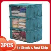 Κουβέρτα Παπλώματα 3 τεμ. Ντουλάπα Κουτί Τσάντες Σπιτιού Πτυσσόμενη θήκη αποθήκευσης Πλένεται με φερμουάρ οικιακό ντουλάπι