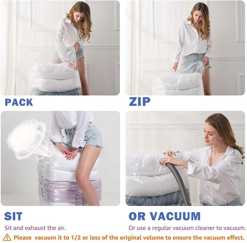 Suspaustas vakuuminis erdvės taupymo maišelis Kubo maišelis be siurblio, drabužių laikymo antklodės maišelis, atsparus vandeniui ir hermetiškas laikymo krepšys