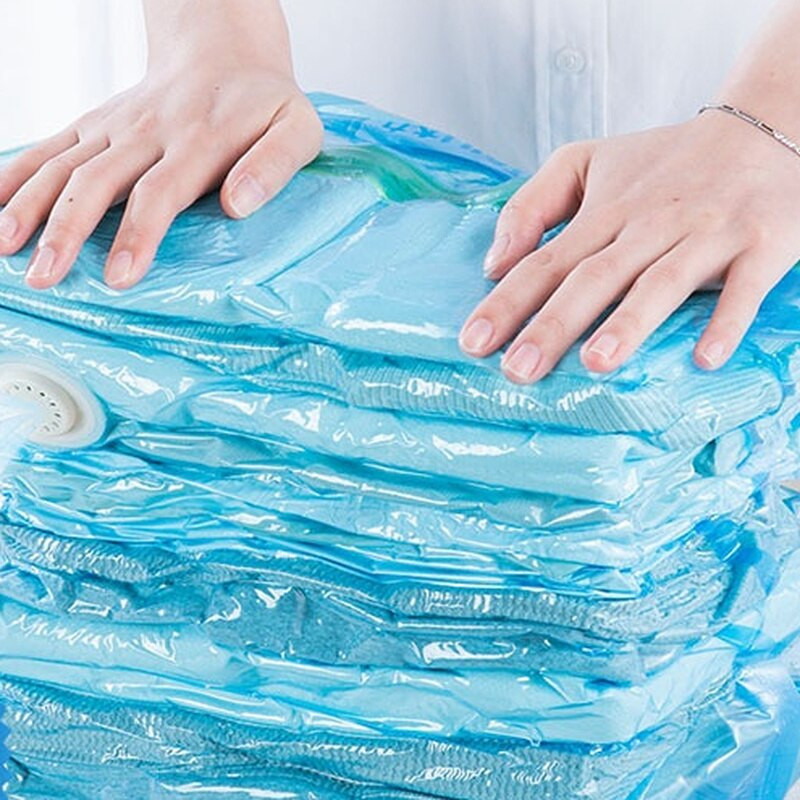 Nereikia siurblių vakuuminių maišelių Dideli plastikiniai laikymo maišeliai drabužiams laikyti antklodės kompresiniai tuščių maišelių dangčiai kelionių priedai