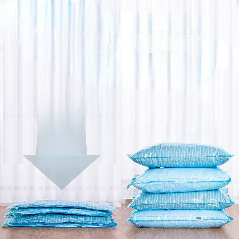 Nereikia siurblių vakuuminių maišelių Dideli plastikiniai laikymo maišeliai drabužiams laikyti antklodės kompresiniai tuščių maišelių dangčiai kelionių priedai