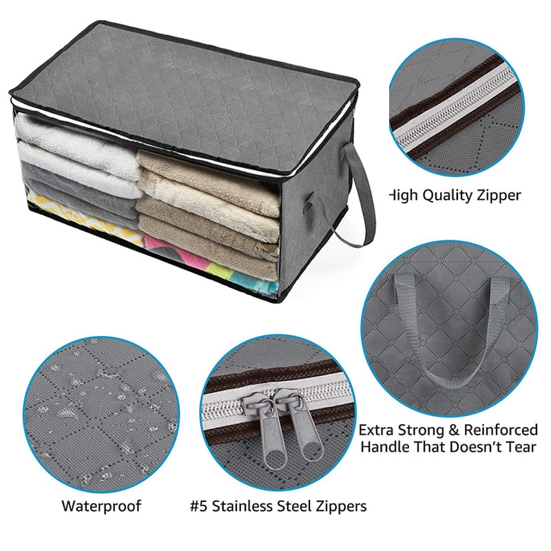 Kokkupandav lohutav hoiukott Kodumajapidamises kasutatav tolmukindel laustekk hoiukott riiete hoiukarp Rinnahoidja sokid riidekapi korraldaja