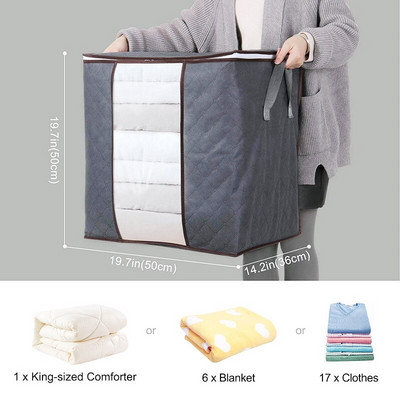 Neaustinis laikymo krepšys Buitinės antklodės laikymo dėžutės Tvarkyklės drabužiams Spintos Tvarkyklės Krepšiai Drėgmei atsparus dulkėms
