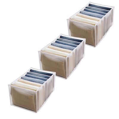 3x Traperice Kutija za pohranu s pretincima Čarape Odjeća Gaćice Organizator Ladice Kutija za pohranu Kutija za pohranu Ormarić Pregrada za ladice