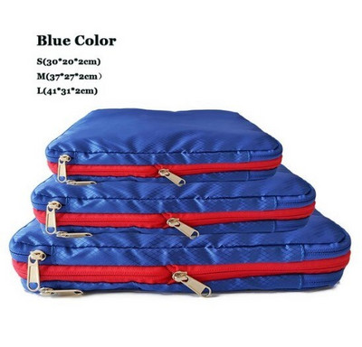 Geantă de compresie de călătorie distractivă Geantă de depozitare rapidă și convenabilă, din nailon, cu două straturi, organizatoare portabile, pungi multifuncționale de sortare