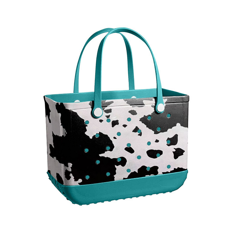 Geantă de plajă extra mare Coș EVA de vară pentru femei Geantă de plajă din silicon cu găuri Geanta respirabilă Coș de depozitare pentru cumpărături