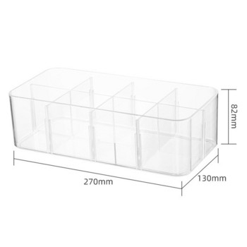 1PC 4/8 клетки Прозрачна кутия за съхранение Бельо Чорапи Чекмедже Органайзер Кутия Домакински продукт Спестете място Organizador