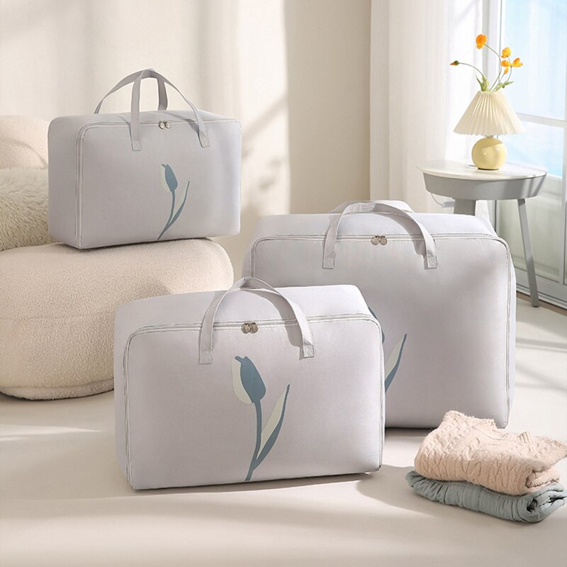 Geantă mare de depozitare a hainelor Organizator dulap Oxford Geantă matlasată pliabilă Pătură rezistentă la apă Organizator plapumă Organizator dulap