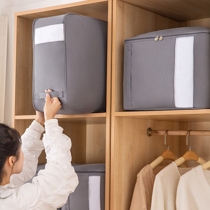 Geantă mare de depozitare a hainelor Organizator dulap Oxford Geantă matlasată pliabilă Pătură rezistentă la apă Organizator plapumă Organizator dulap