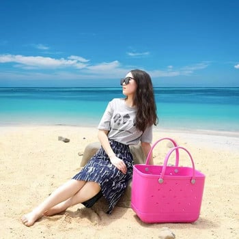 Τσάντες παραλίας Καλοκαίρι EVA Γυναικείο καλάθι Μεγάλης χωρητικότητας Θήκη Τρύπα Totes Hobo Pocket Εξαιρετικά μεγάλο καλάθι