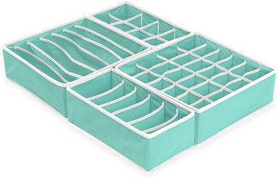 ÚJ Simple House ware Szekrény Fehérnemű Szervező Fiókosztó 4 szett, szürke
