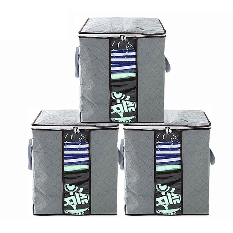 1 bucată dulap pungi de depozitare a hainelor, geantă cu fermoar respirabilă din fibră, pătură și organizator de haine.