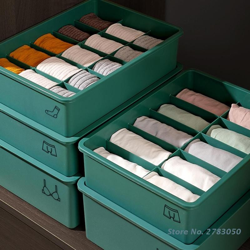 Κουτί αποθήκευσης εσωρούχων με κάλτσες διαμέρισμα με καπάκι Σουτιέν παντελόνι Οργάνωση για ντουλάπα υπνοδωματίου στο σπίτι Οργάνωση ντουλάπας