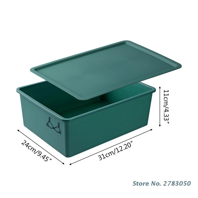 Κουτί αποθήκευσης εσωρούχων με κάλτσες διαμέρισμα με καπάκι Σουτιέν παντελόνι Οργάνωση για ντουλάπα υπνοδωματίου στο σπίτι Οργάνωση ντουλάπας