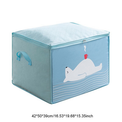 Cutie pliabilă portabilă de îmbrăcăminte cu desene animate, pernă pliabilă, cuvertură, pătură, garderobă, bunuri de uz casnic, depozitare sub pat, capacitate mare