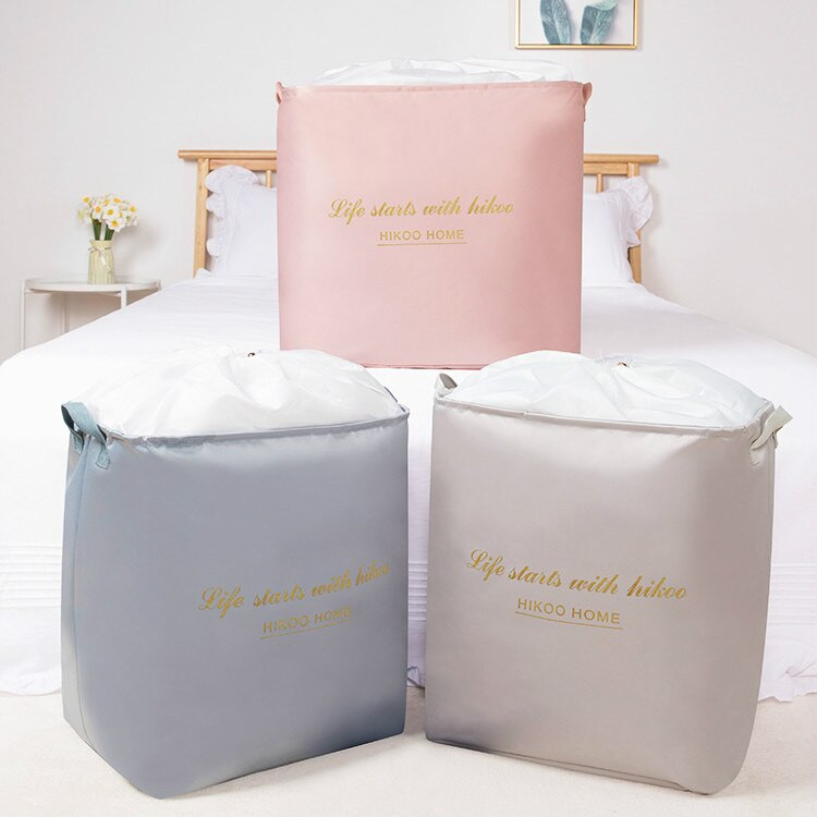 Geantă de depozitare pentru haine cu șnur pliabil de mare capacitate, sub pat, cuvertură, pernă, dulap, organizator, pungă rezistentă la praf.