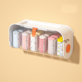 Стенен органайзер за бельо Кутия за съхранение на чорапи с разделени отделения Прозрачна кутия за съхранение на стена за съхранение на сутиени