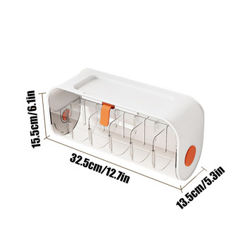 Стенен органайзер за бельо Кутия за съхранение на чорапи с разделени отделения Прозрачна кутия за съхранение на стена за съхранение на сутиени