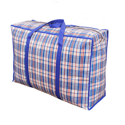 Чанти за пране Многократна пластмасова джъмбо пране с цип Голяма здрава пазарска чанта за домашно съхранение Основни неща за преместване за съхранение на кл