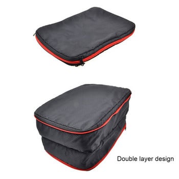 Двуслойни компресионни опаковъчни кубчета Органайзер за пътен багаж Сгъваем водоустойчив найлонов органайзер за дрехи Чанта за съхранение на обувки