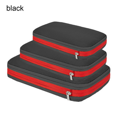 Kétrétegű kompressziós csomagoló kockák Utazási poggyászrendező Összecsukható vízálló nylon ruharendező cipőtároló táska