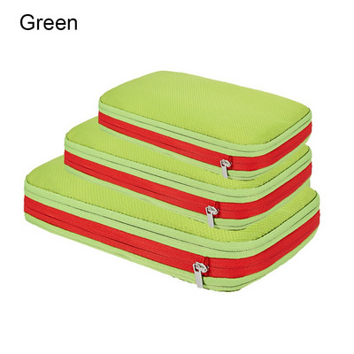 Kétrétegű kompressziós csomagoló kockák Utazási poggyászrendező Összecsukható vízálló nylon ruharendező cipőtároló táska