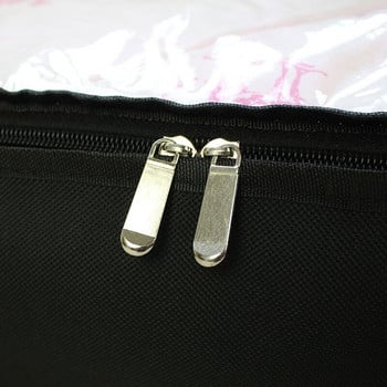 Плоска чанта за съхранение на юргани Органайзер за дъно на леглото Сиво, черно Спално бельо Довършителен контейнер Общежитие Играчки за спалня Дрехи Защита от прах Cas