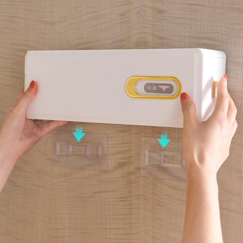 Sieninė apatinių drabužių laikymo dėžutė spintai 6 tinklelio apatinės kelnės kojinės liemenėlės skirstytuvas dėžutės erdvę taupantis stalčių organizatorius