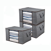 90 l sulankstomas antklodės laikymo krepšys, skaidrus langas su drabužių skyriumi Tvarkingas krepšys Trijų sluoksnių neaustinis dulkėms atsparus organizatorius