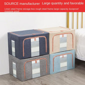 Sulankstomos spintos tvarkyklės su tvirtu metaliniu rėmu, plokštės atrama didelės talpos drabužių laikymo krepšiai, medvilninė skalbinių laikymo dėžė